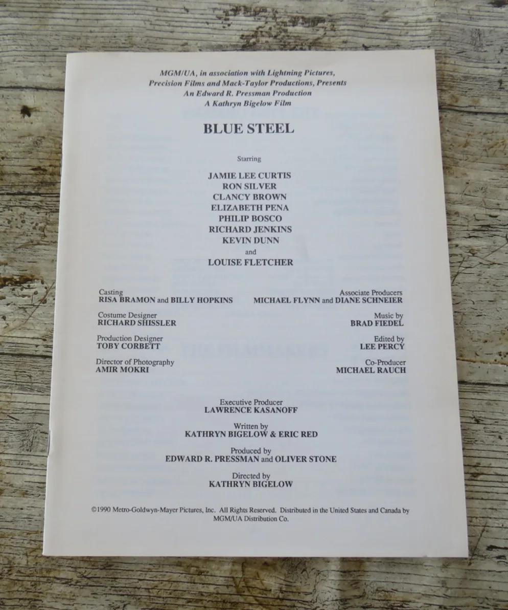 BLUE STEEL ORIGINAL 1990 CINEMA FILM MOVIE PRESS KIT Jamie Lee Curtis 8 PHOTOS, изображение 3