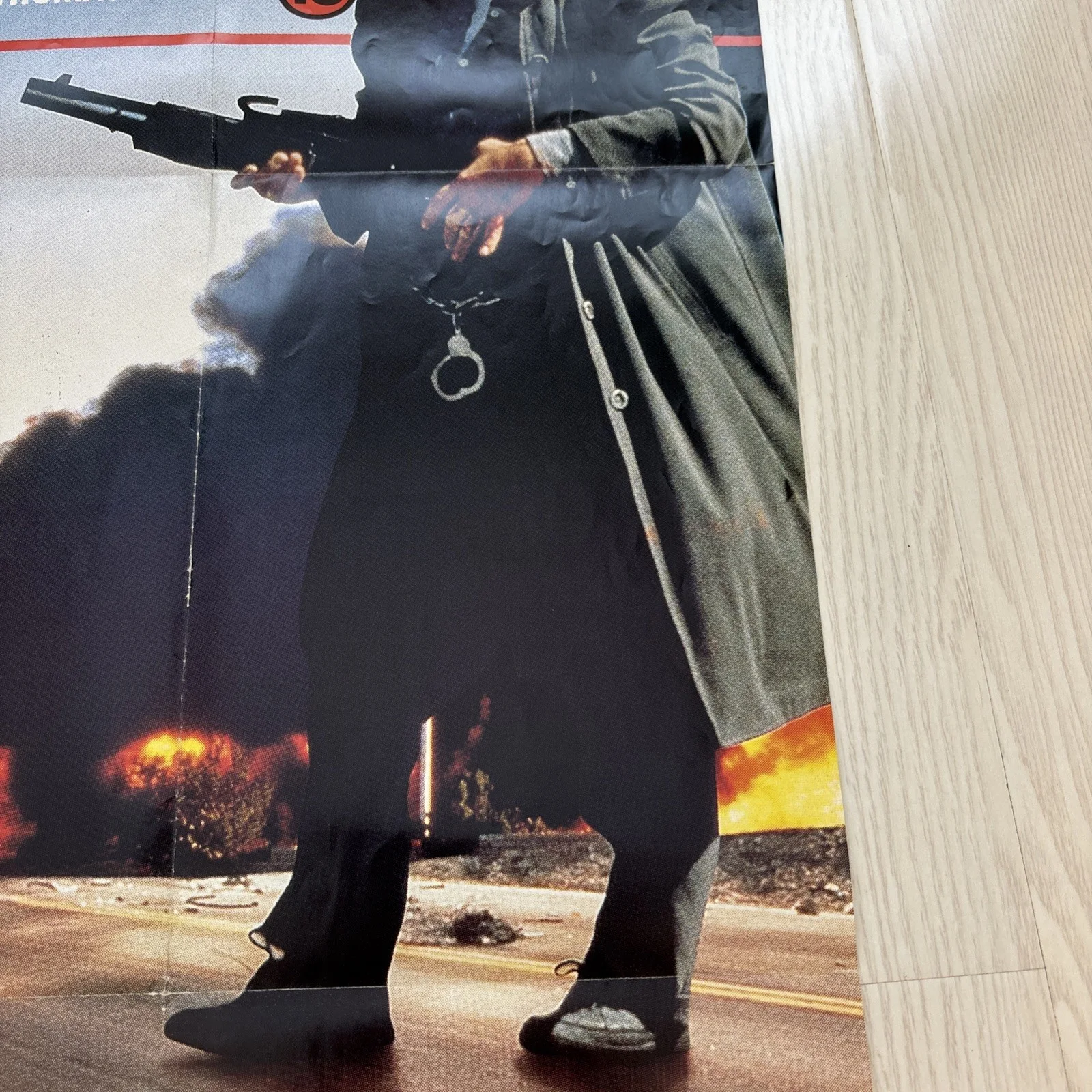 THE HITCHER original Italian film poster 1986 28 X 13" Rutger Hauer 1986 folded, изображение 5