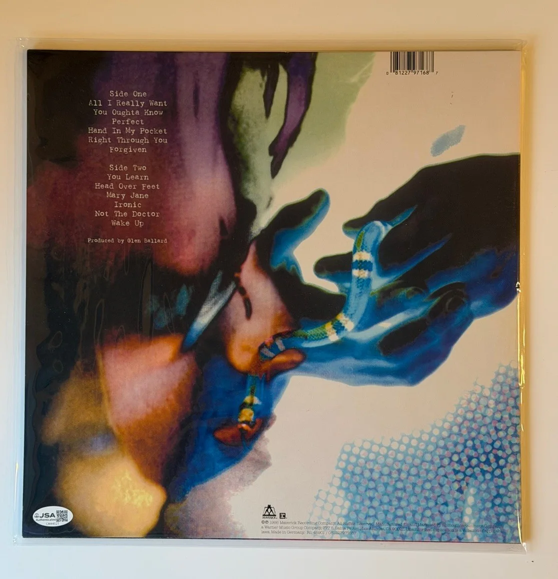 ALANIS MORISSETTE SIGNED 'JAGGED LITTLE PILL' VINYL RECORD ALBUM LP JSA COA, image 2