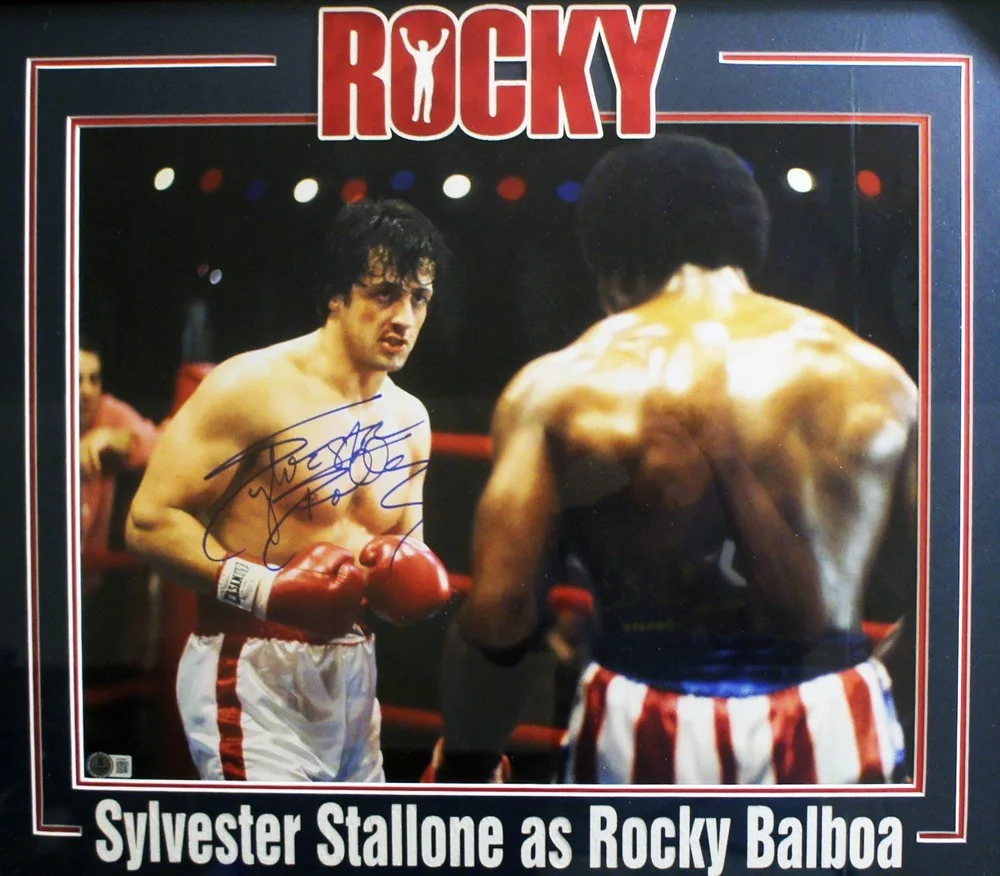 Sylvester Stallone — Giant SYLVESTER STALLONE SIGNED and Framed ROCKY Photo / Display BECKETT LOA!!, изображение 4