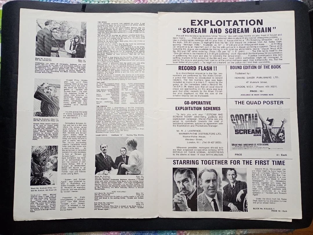 SCREAM & SCREAM AGAIN pressbook, изображение 2