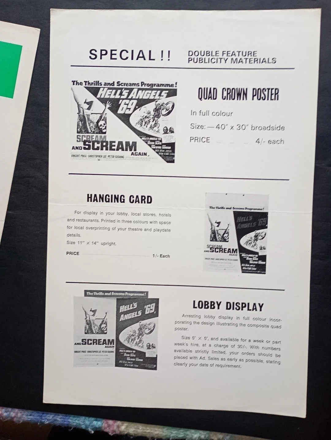 SCREAM & SCREAM AGAIN pressbook, изображение 3