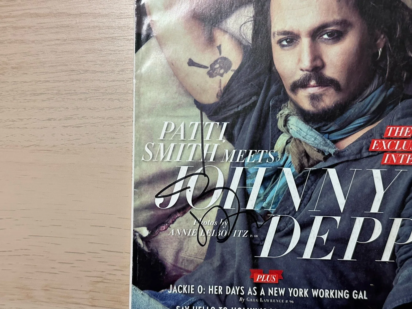 Johnny Depp — Johnny Depp signed Vanity Fair Magazine Pirates of Caribbean Edward Scissorhands, изображение 4