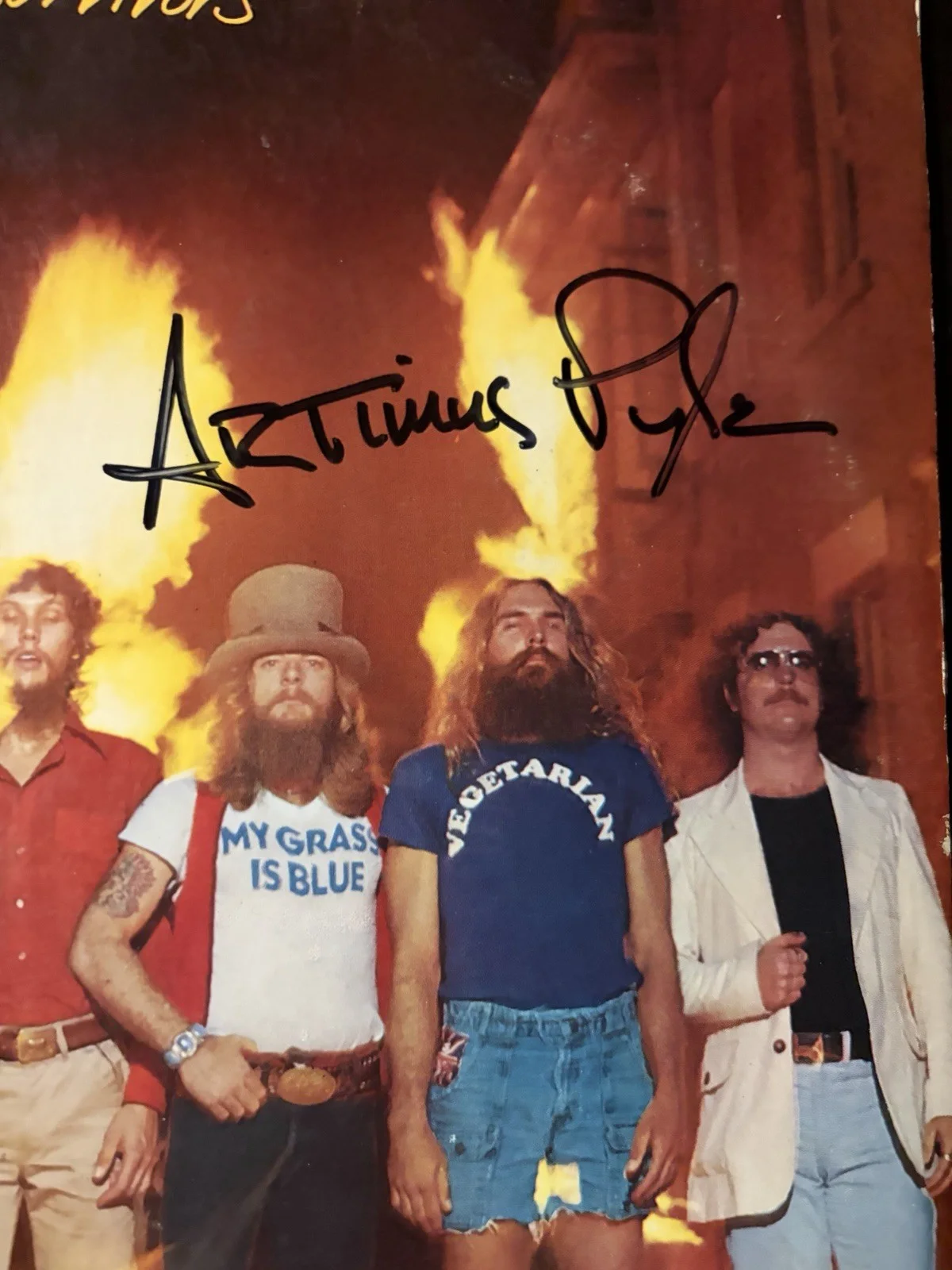 Artimus Pyle Signed Lynyrd Skynyrd Street Survivors LP Autographed, image 2