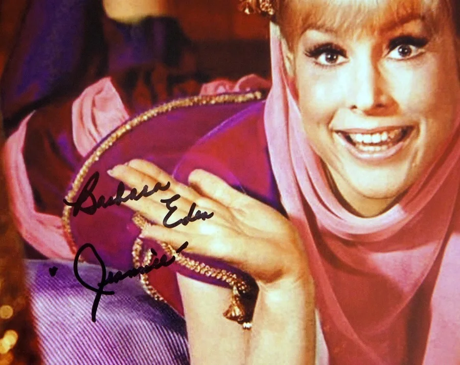 Barbara Eden — BARBARA EDEN SIGNED 8x10 Color Photo as Jeannie - JSA Certified!, image 4
