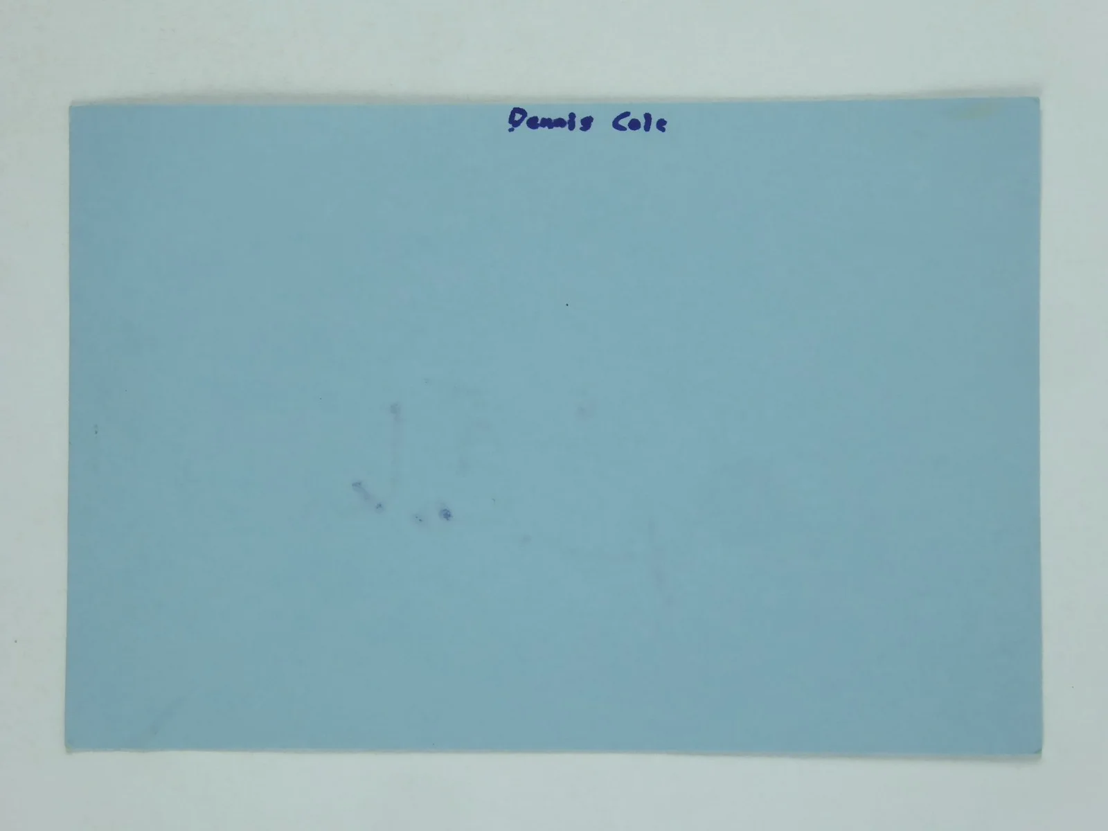 Dennis Cole — Dennis Cole Hand Signed Autographed 4x6 Index Card Felony Squad Actor, image 2