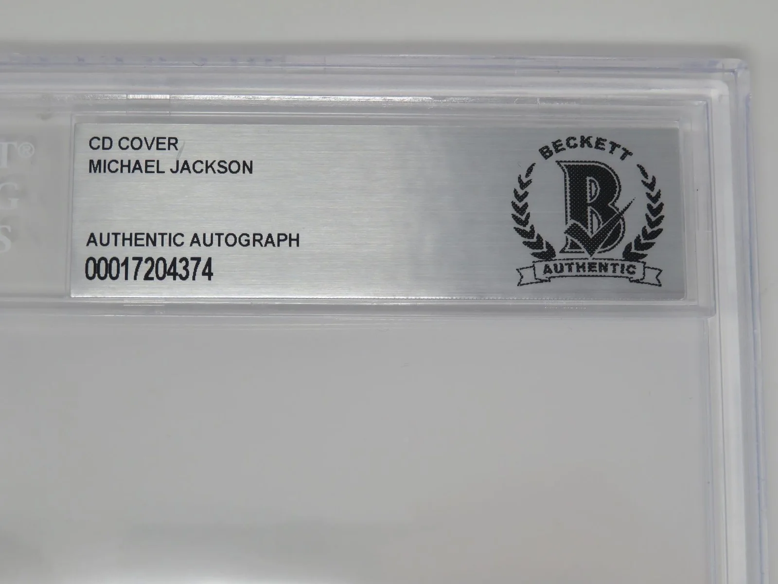 MICHAEL JACKSON Signed Autograph Auto "BAD" CD Slab BAS JSA, изображение 5