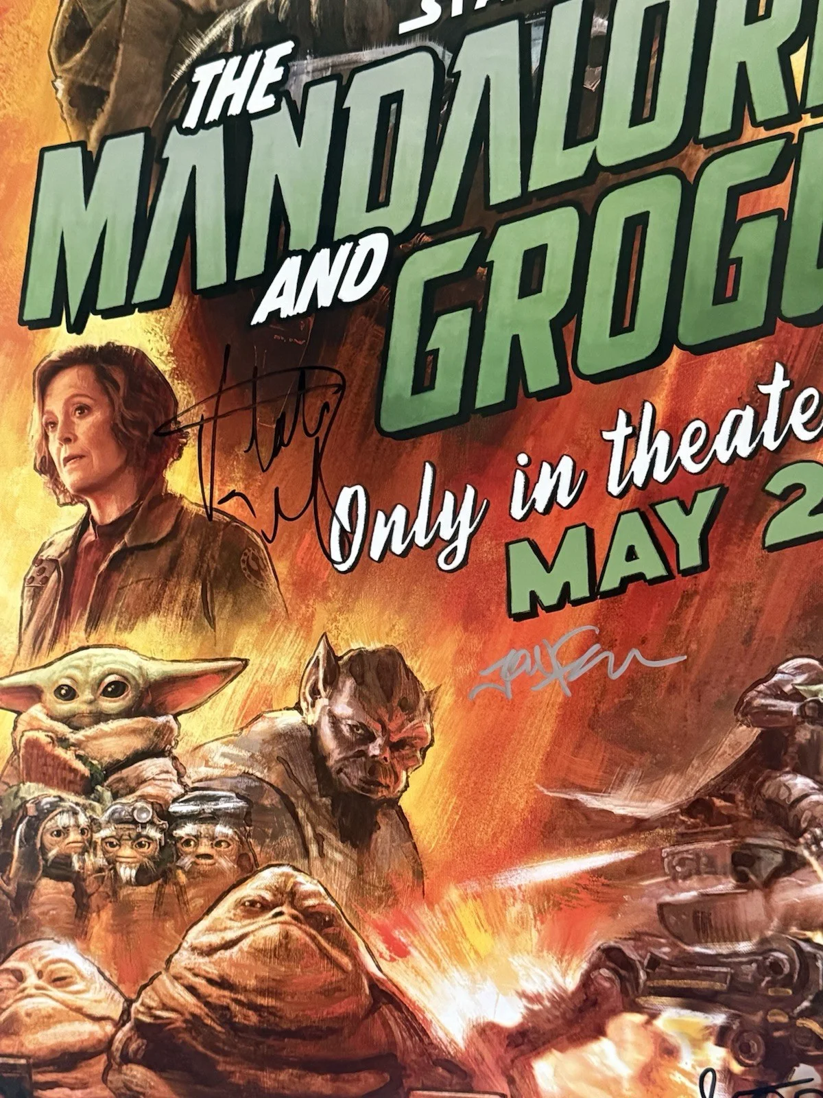 The Mandalorian And Grogu Original Poster Signed By Jon Favreau Kathleen Kennedy, image 2