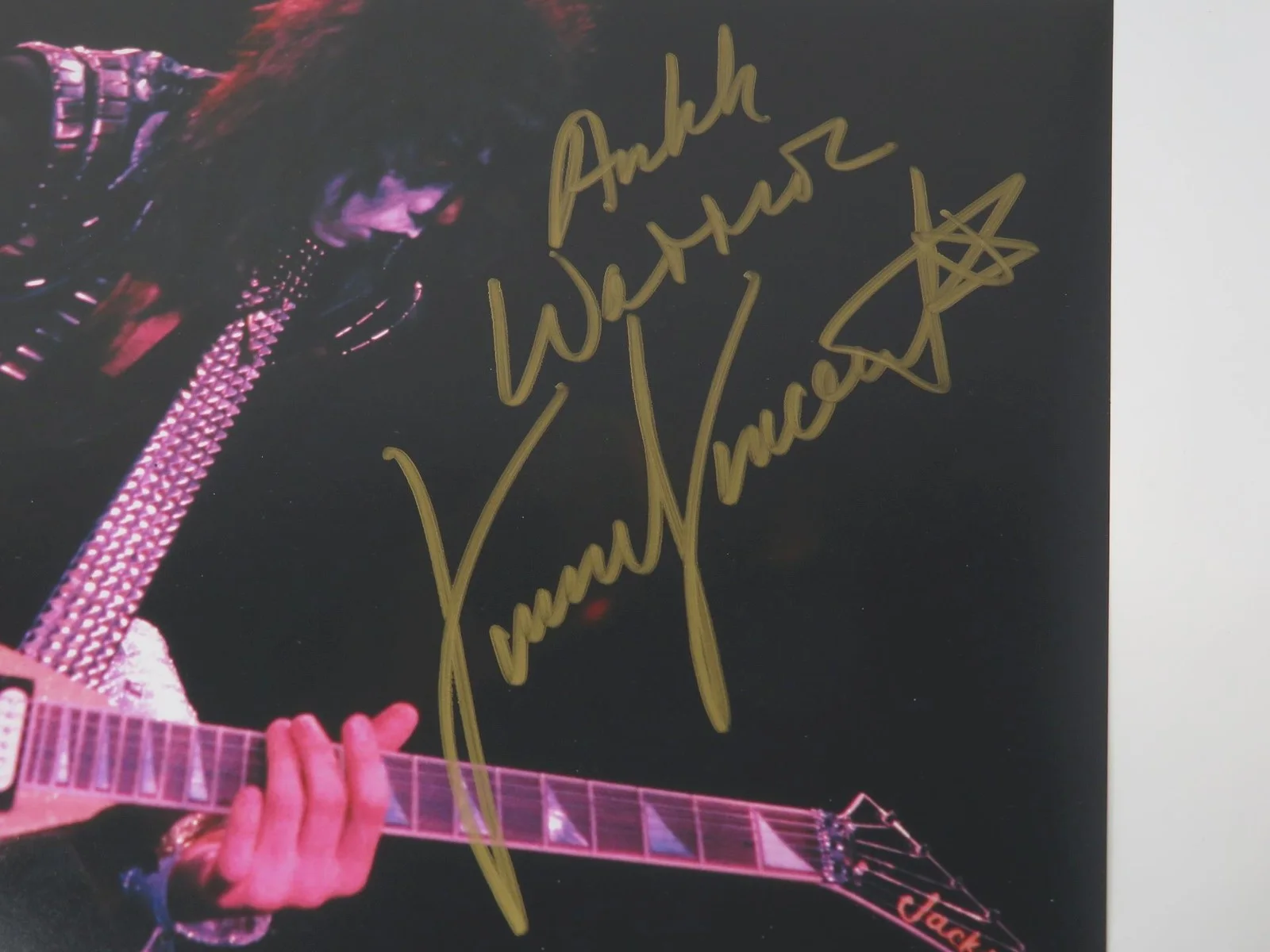 Vinnie Vincent KISS Signed Autograph Auto 11x14 Photo JSA, изображение 2