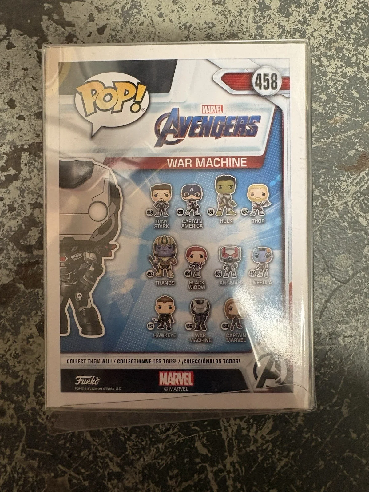 Don Cheadle Autographed War Machine Funko Pop #458 COA Sticker W/ Protector, image 3