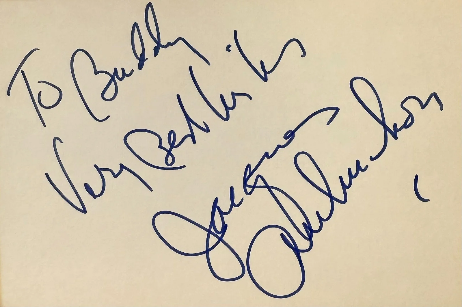 Jacques Aubuchon — JACQUES AUBUCHON Signed Autograph 4x6 INDEX CARD McHale's Navy Operation Manhunt, изображение 3