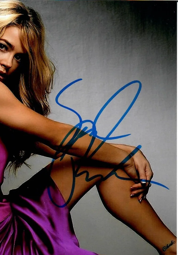 Denise Richards — Denise Richards Actress Model Wild Things Hollywood Signed 8 x 10 Photo TTM COA, изображение 2