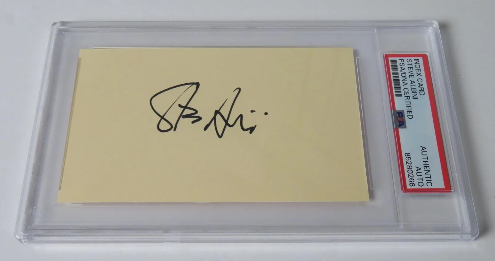 Steve Albini BIG BLACK NIRVANA Signed Autograph Auto 3x5 Index Card Slab PSA JSA, image 4