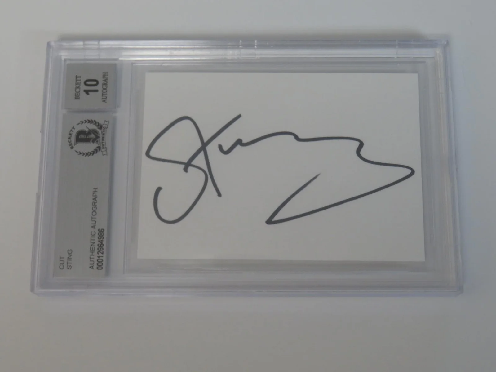 STING & THE POLICE Signed Autograph Index Card Cut by 3 Slab JSA BAS 10 Auto, image 3