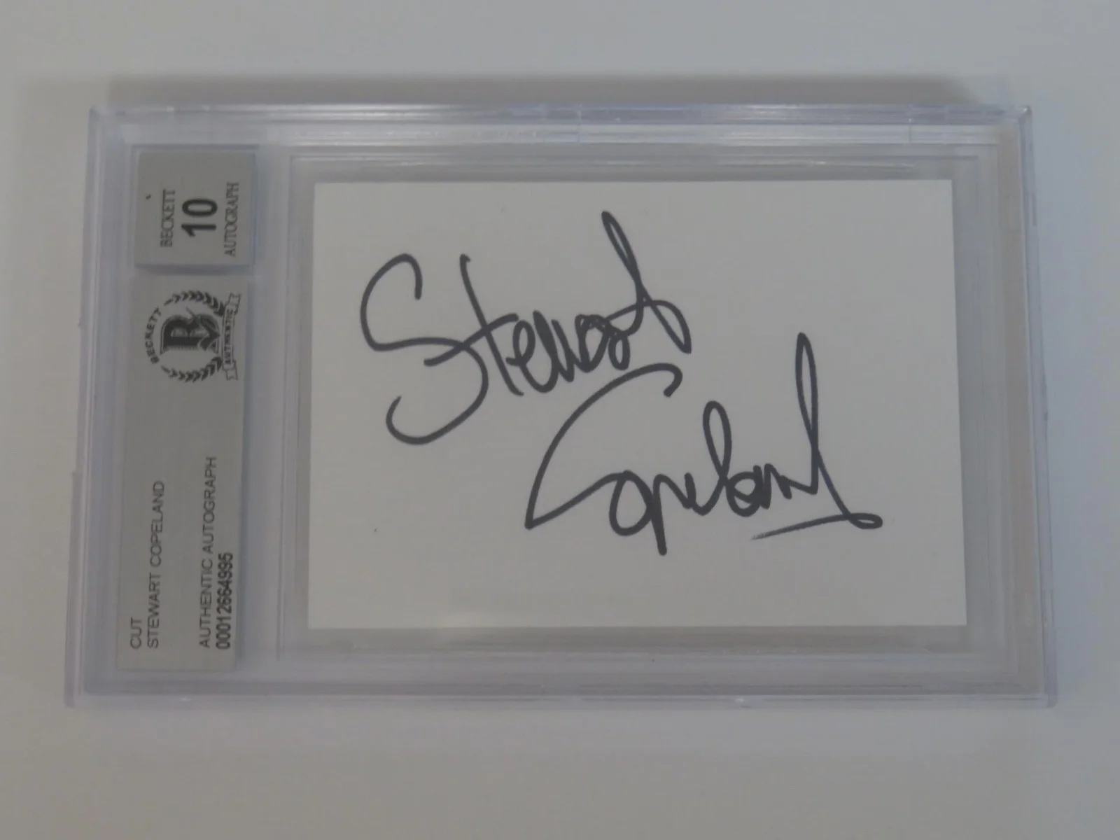 STING & THE POLICE Signed Autograph Index Card Cut by 3 Slab JSA BAS 10 Auto, image 5