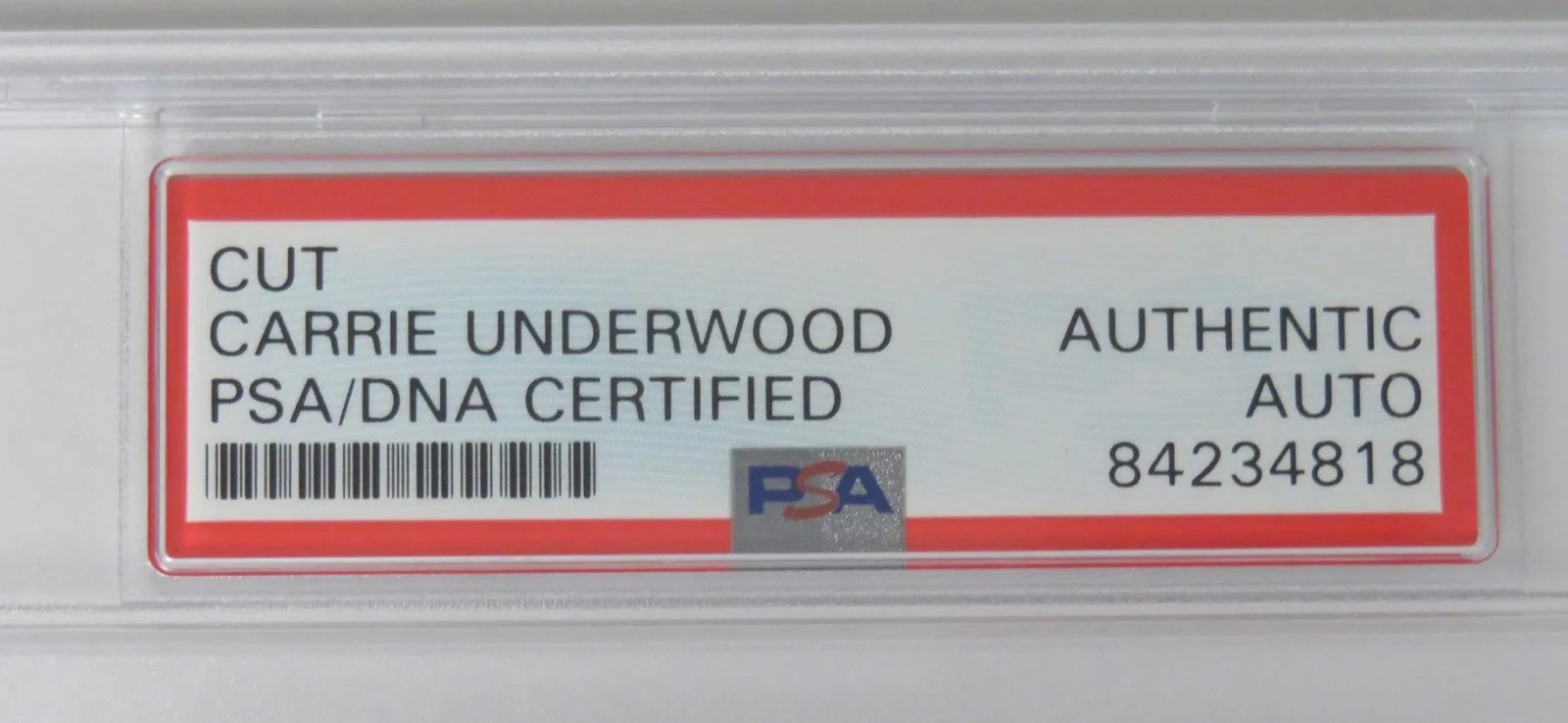 CARRIE UNDERWOOD Signed Autograph Auto 3x5 Index Card Cut Slab PSA JSA, изображение 4