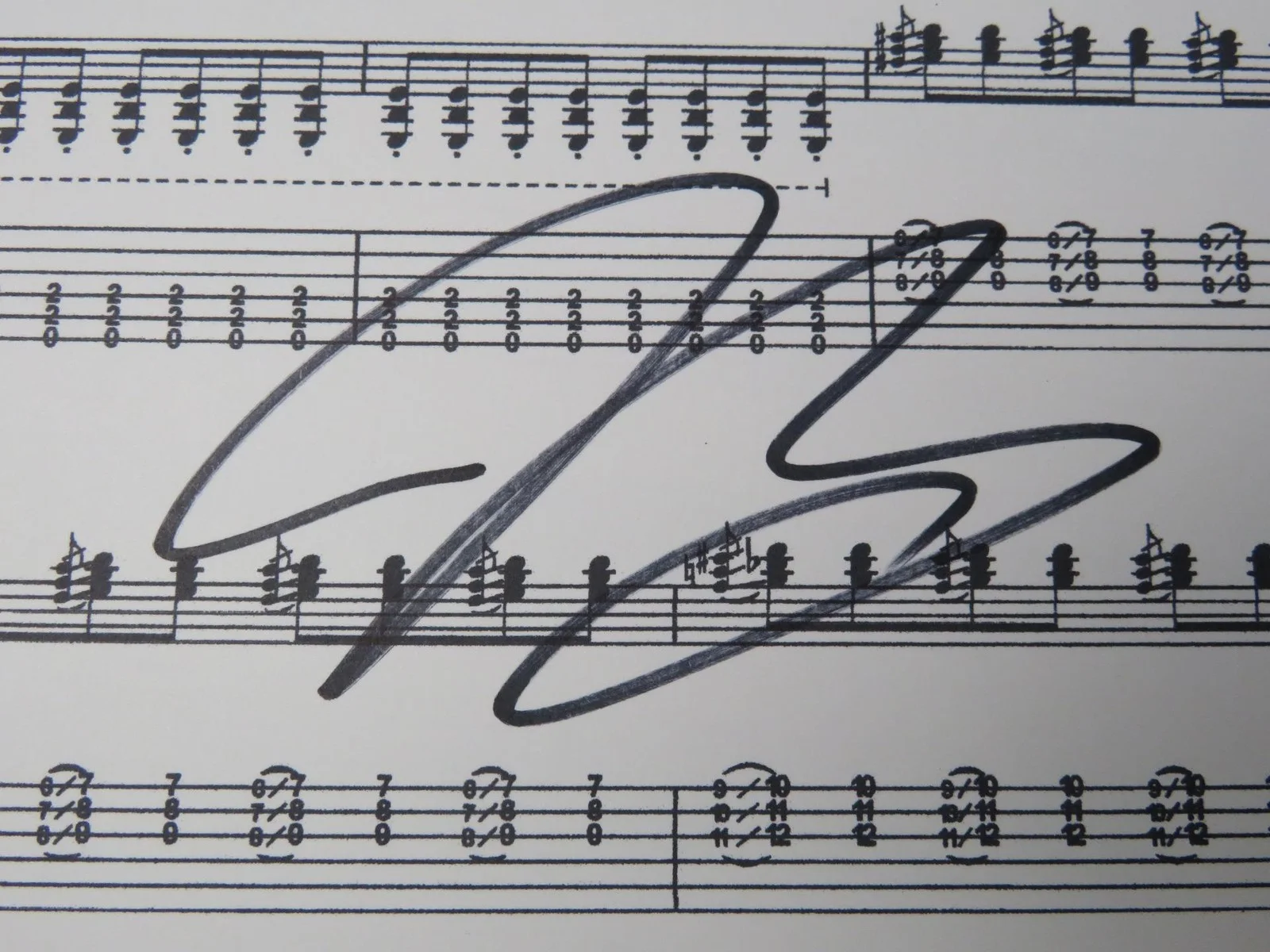 JOE BONAMASSA Signed Autograph Auto "Slow Train" Sheet Music JSA, image 2