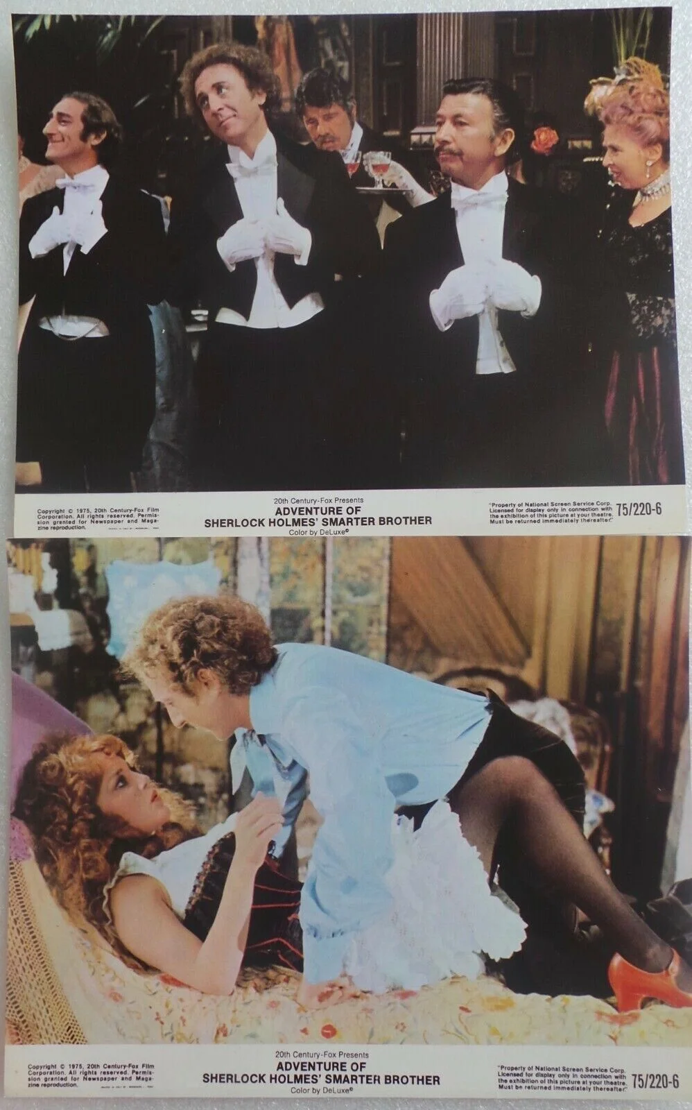 1975 LOBBY CARD SET 10" x 8" - SHERLOCK HOLMES SMARTER BROTHER - Gene Wilder, изображение 4