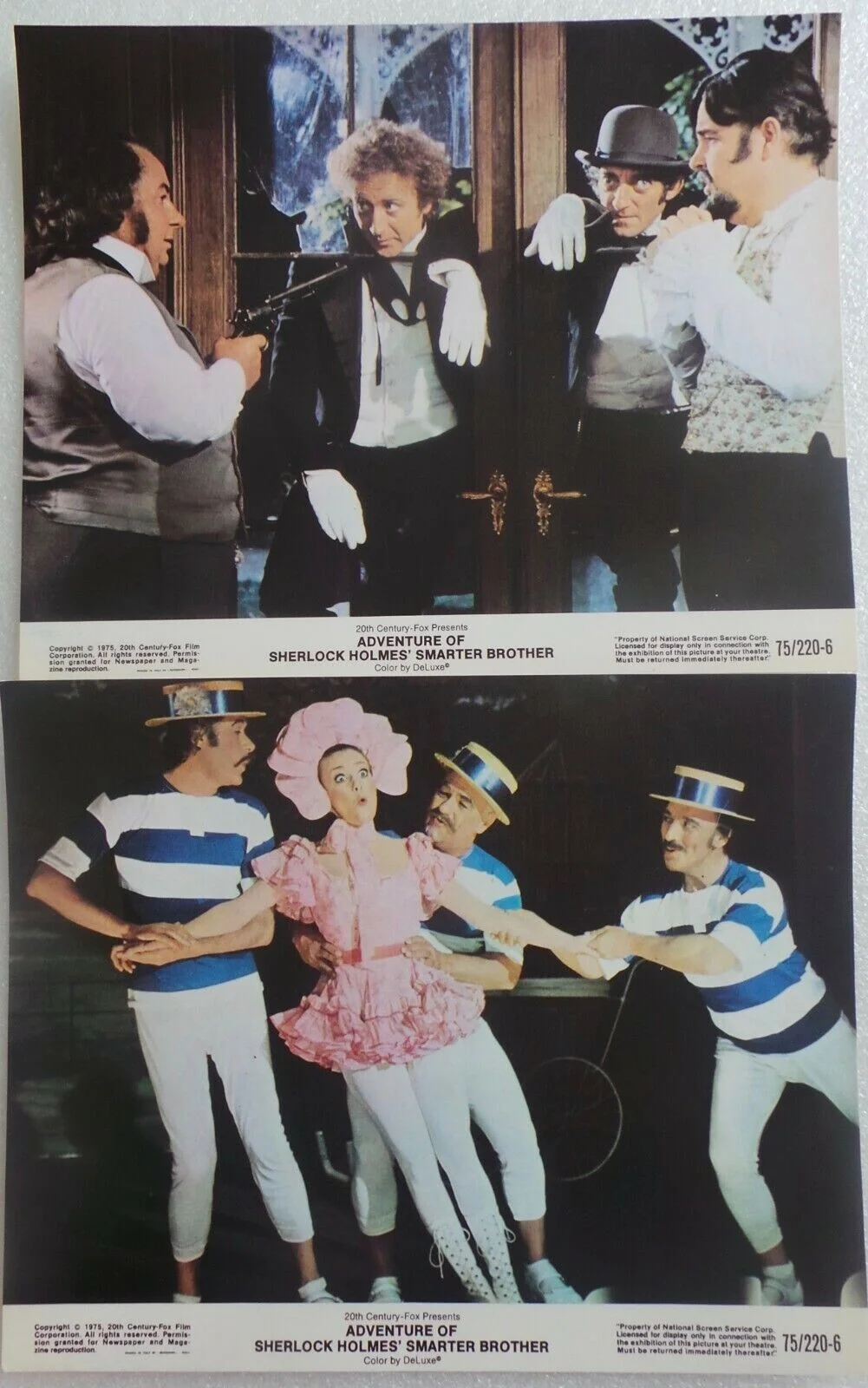1975 LOBBY CARD SET 10" x 8" - SHERLOCK HOLMES SMARTER BROTHER - Gene Wilder, изображение 5