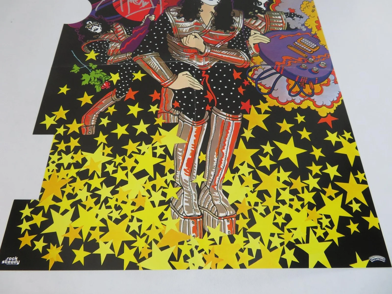 Ace Frehley KISS Signed Autograph Auto 17x22 1978 Solo Mural Insert Poster JSA, изображение 4