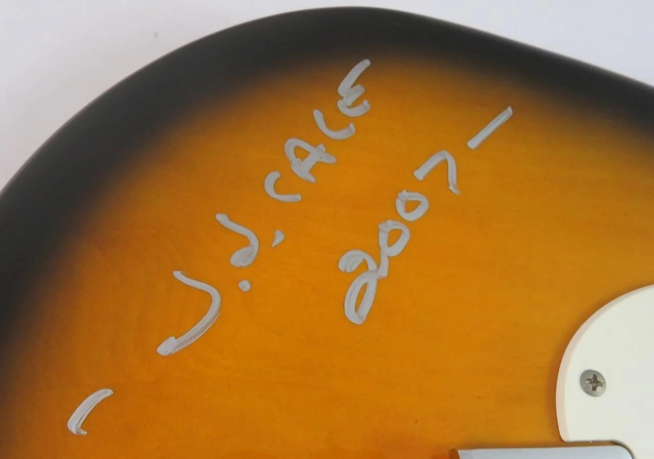 J.J. CALE Signed Autograph Auto Guitar JSA BAS, image 2