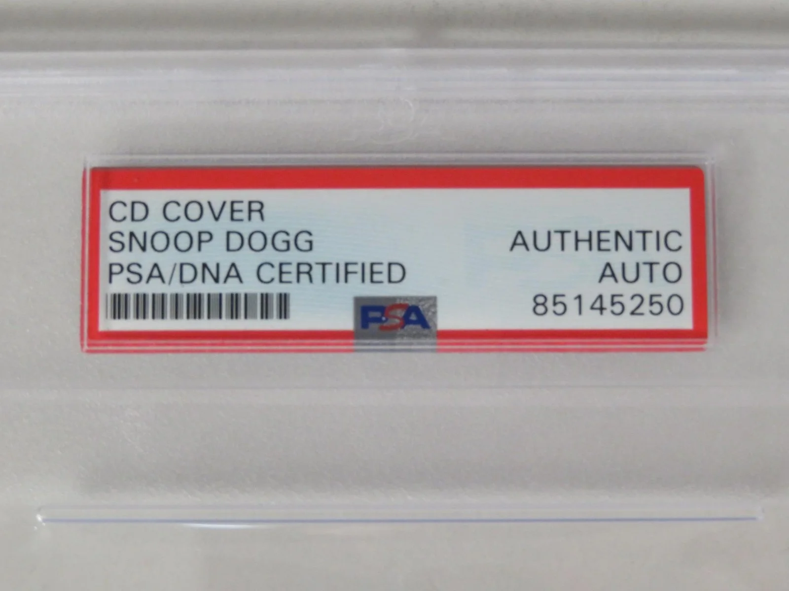 Snoop Dogg SNOOP DOGGY DOG Signed Auto "Tha Doggfather" CD Slab PSA JSA, image 3
