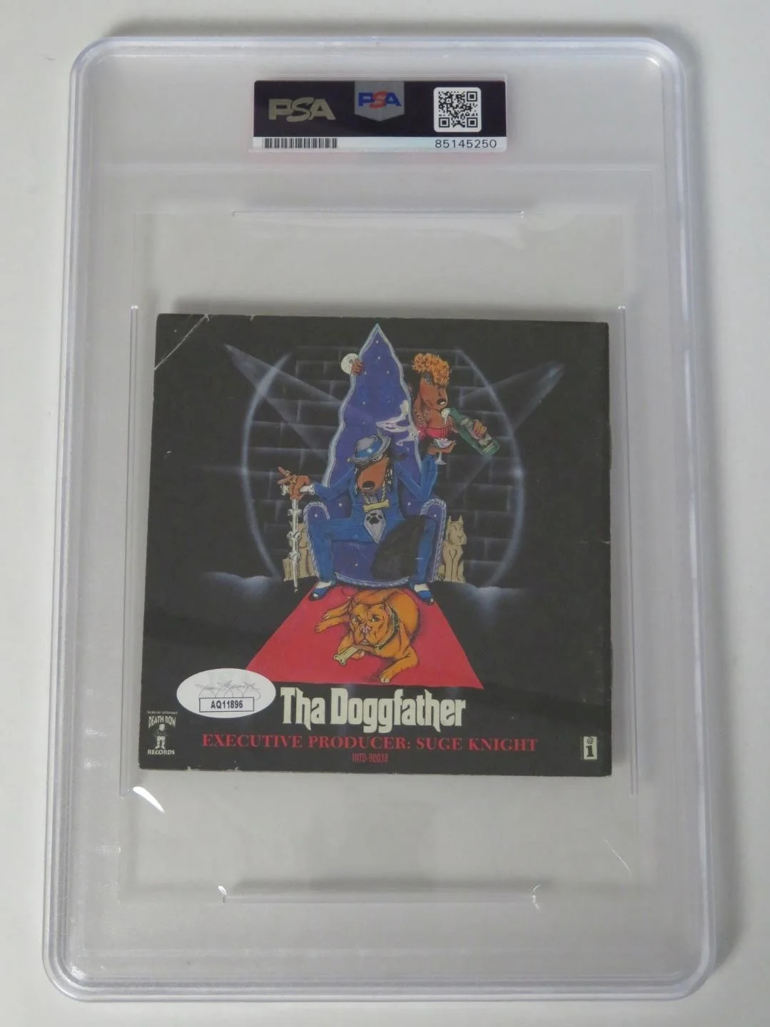 Snoop Dogg SNOOP DOGGY DOG Signed Auto "Tha Doggfather" CD Slab PSA JSA, image 4