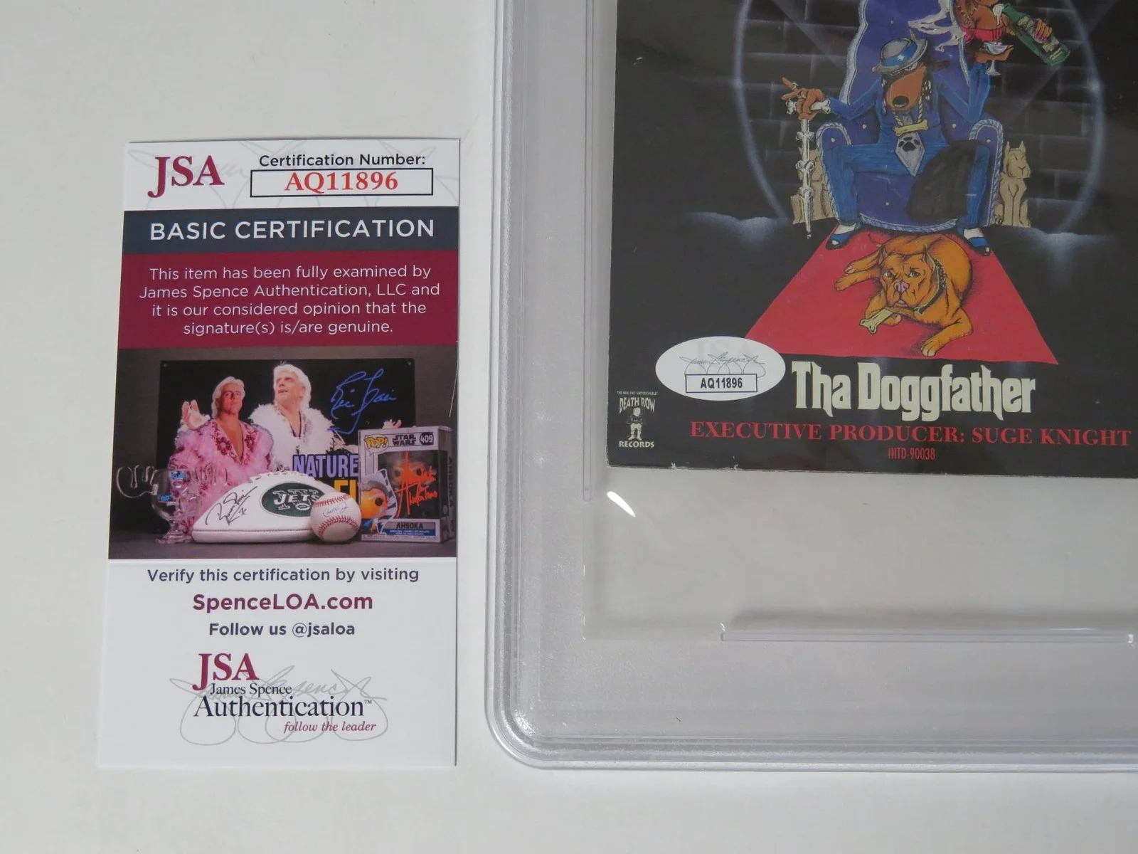 Snoop Dogg SNOOP DOGGY DOG Signed Auto "Tha Doggfather" CD Slab PSA JSA, image 5