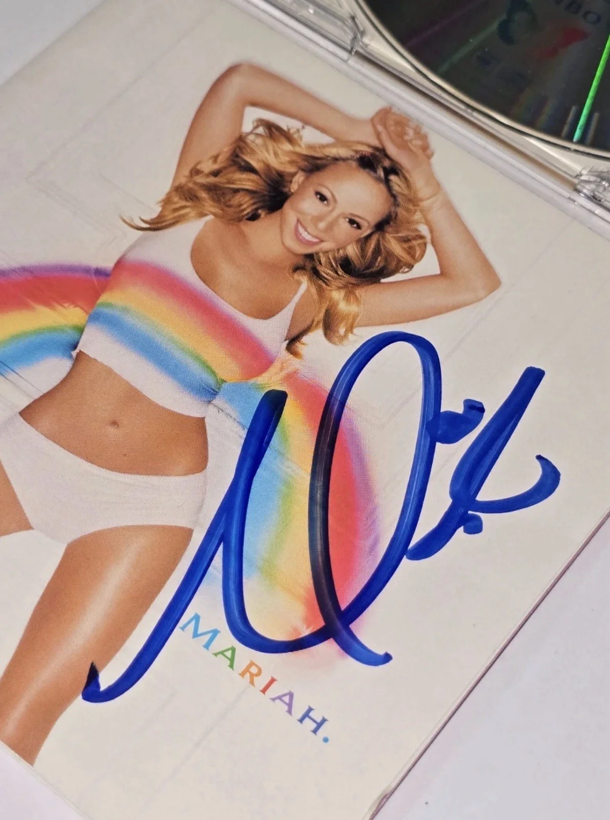 MARIAH CAREY RAINBOW 🌈 HAND SIGNED CD PERFECT CONDITION!! RARE!!!, image 2