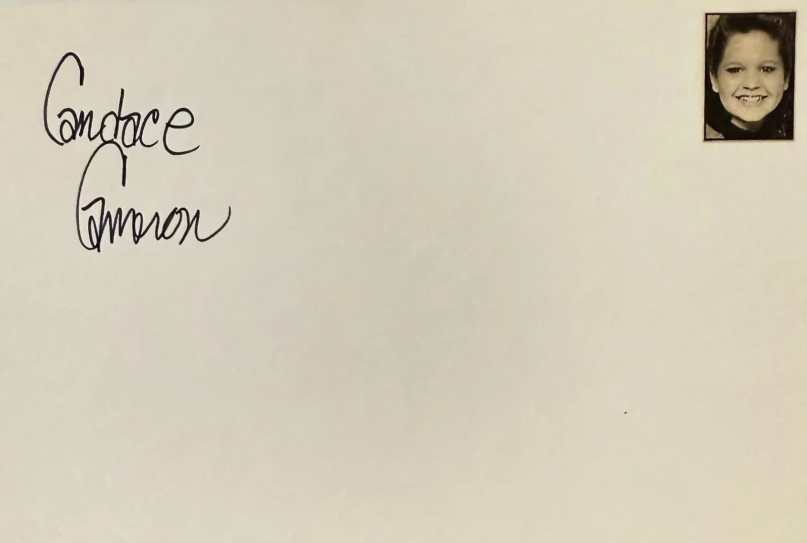Candace Cameron — CANDACE CAMERON Signed Autograph 4x6 INDEX CARD Growing Pains FULL HOUSE AGE 11, изображение 3