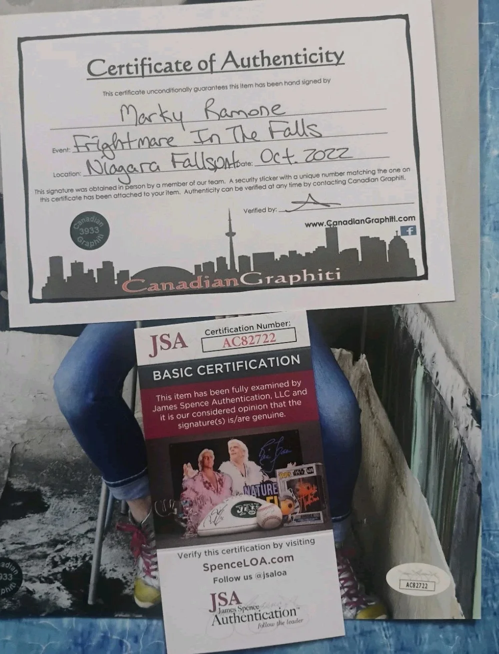 Marky Ramone Hand Signed JSA COA 8x10 Photo NO US TARIFFS, image 4