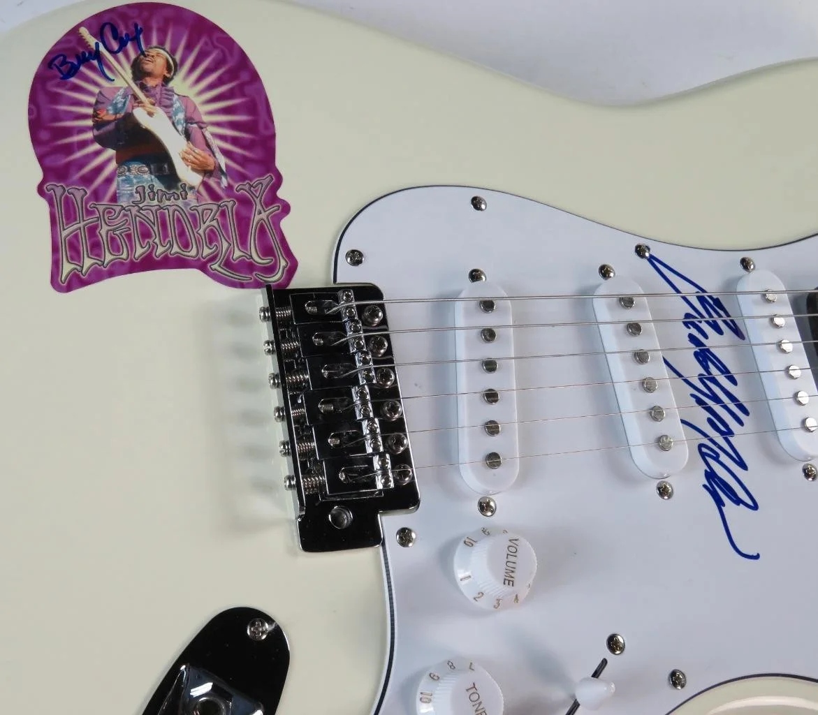 Billy Cox & Buddy Miles JIMI HENDRIX BAND OF GYPSYS Signed Autograph Guitar JSA, изображение 5