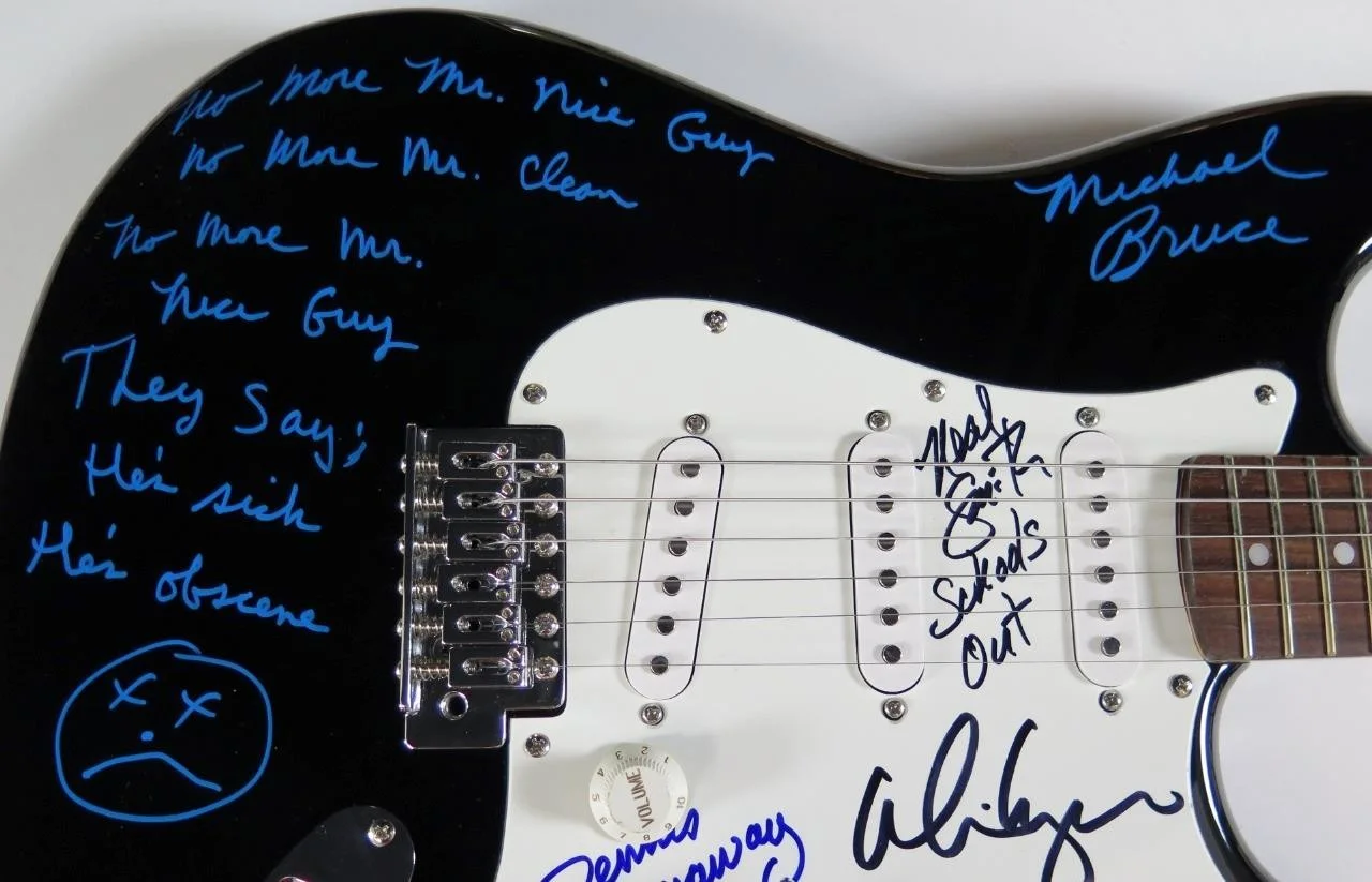 ALICE COOPER GROUP Signed Autograph Auto Guitar by All 4 Members JSA, image 4