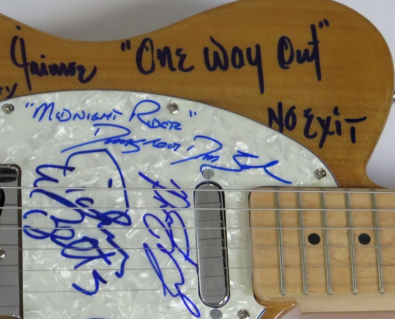 Gregg Allman THE ALLMAN BROTHERS BAND Signed Autograph Auto Guitar by All 6 JSA, image 4