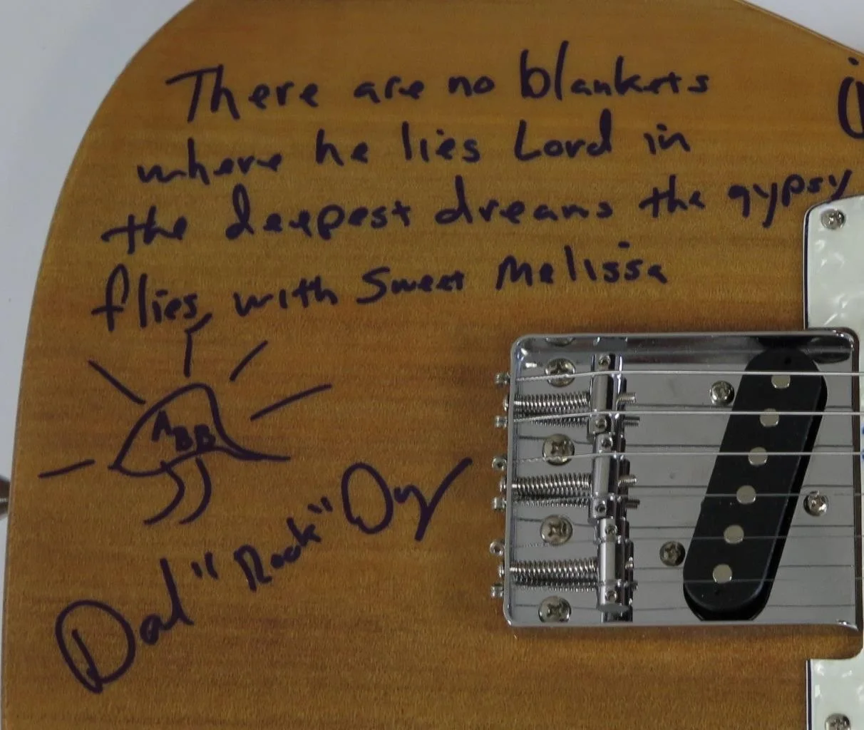 Gregg Allman THE ALLMAN BROTHERS BAND Signed Autograph Auto Guitar by All 6 JSA, image 5