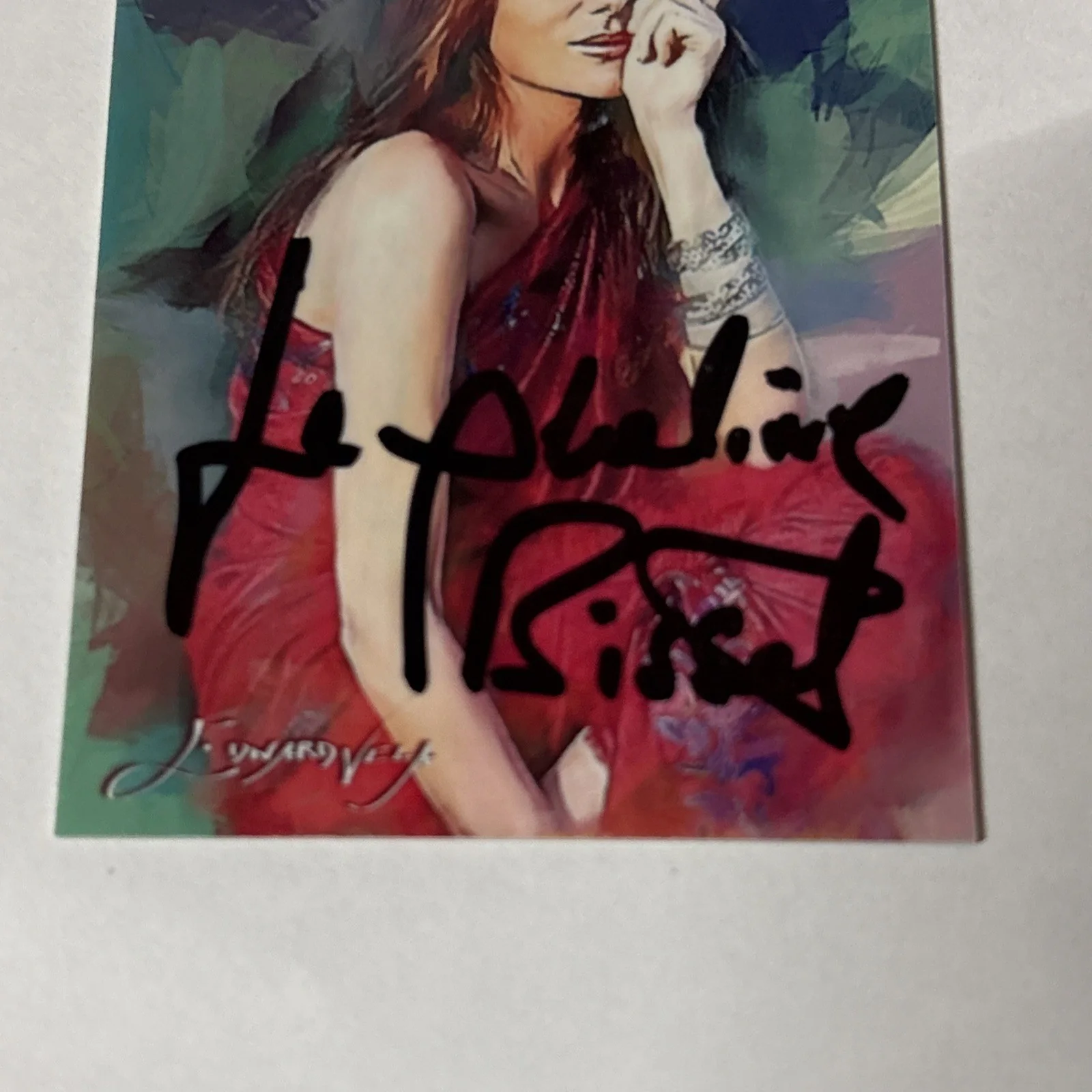 Jacqueline Bisset — Jacqueline Bisset Authentic Signed Card - Signed on a Vela Card - Unique!, image 2
