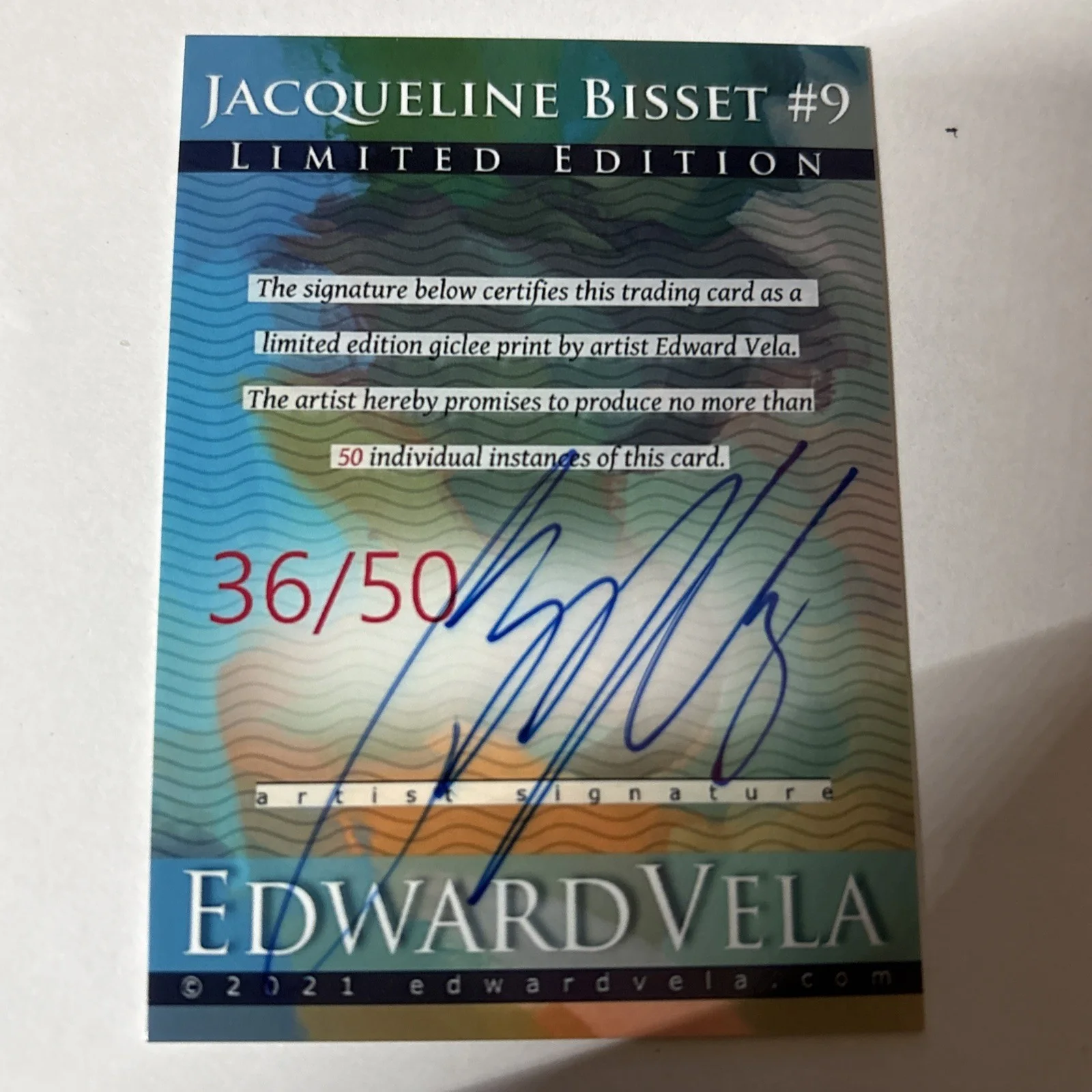 Jacqueline Bisset — Jacqueline Bisset Authentic Signed Card - Signed on a Vela Card - Unique!, image 3
