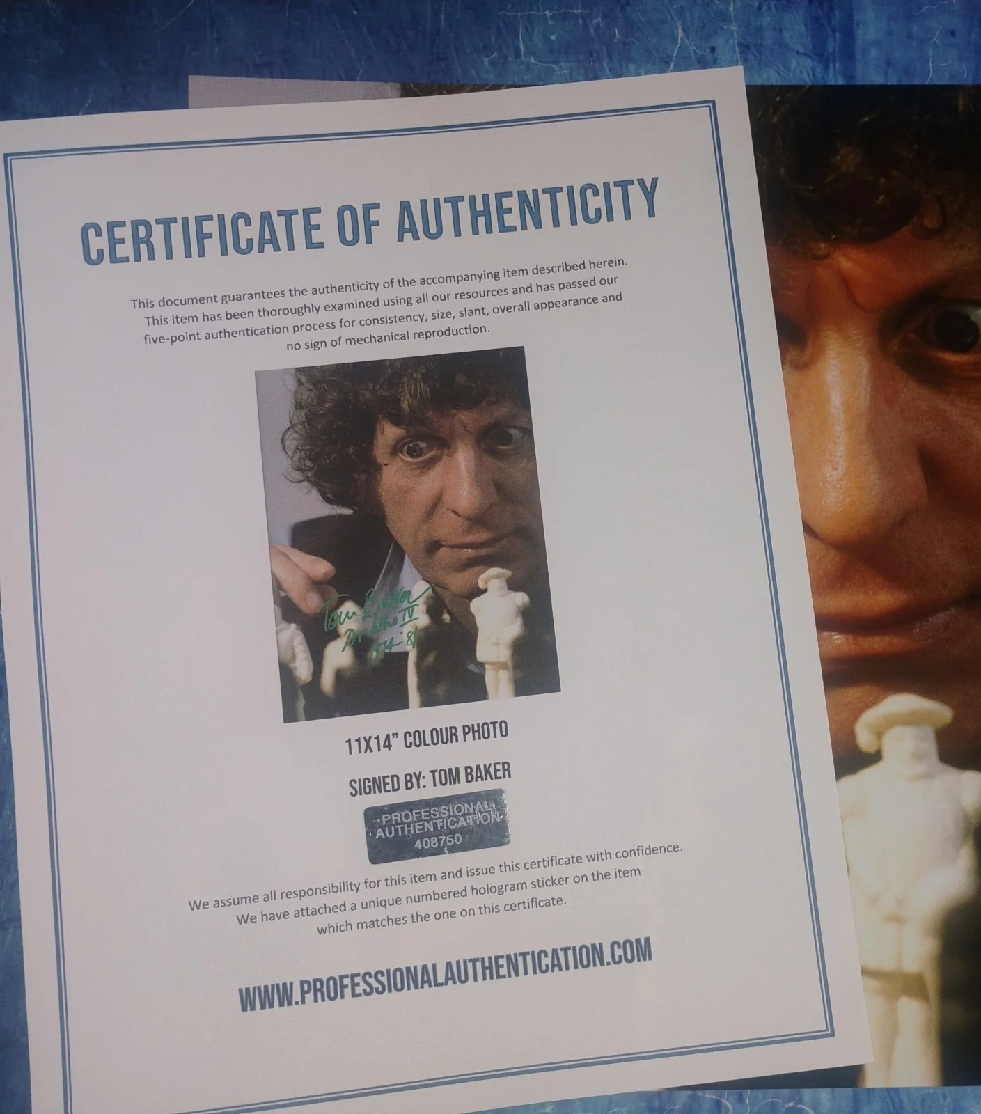 Tom Baker Hand Signed Autograph 11x14 Photo COA Doctor Who NO US TARIFFS, image 4