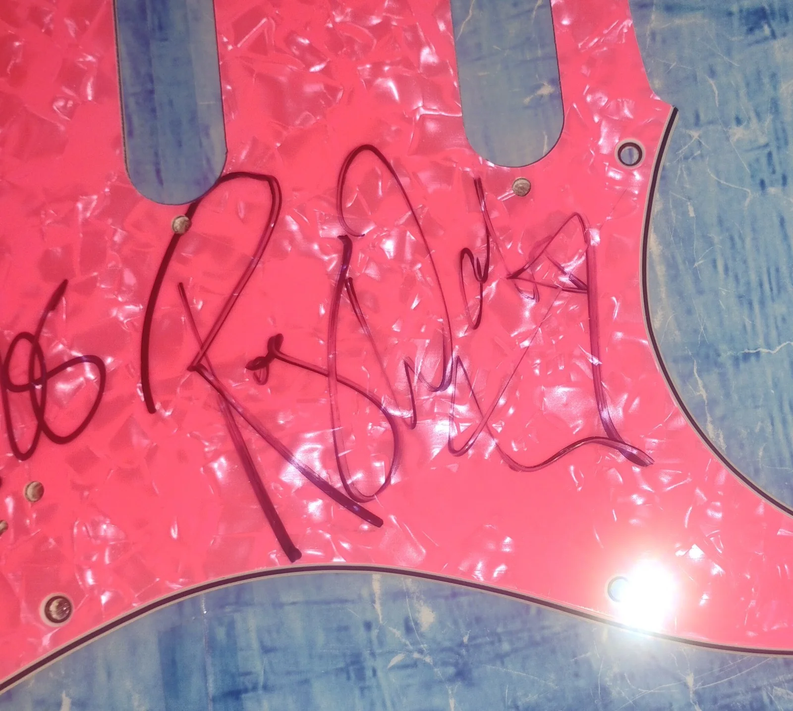 Roger Waters & Nick Mason Signed Guitar Pick Guard COA Pink Floyd NO US TARIFFS, image 3