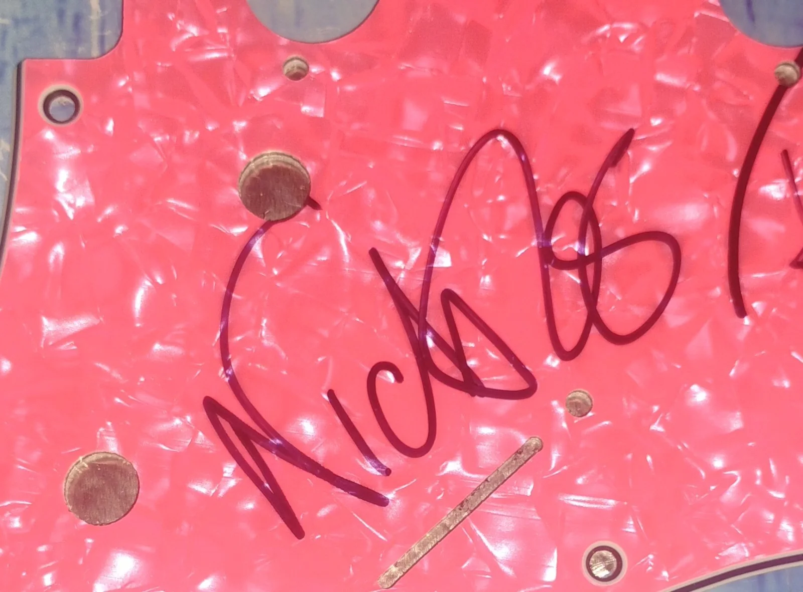 Roger Waters & Nick Mason Signed Guitar Pick Guard COA Pink Floyd NO US TARIFFS, image 4
