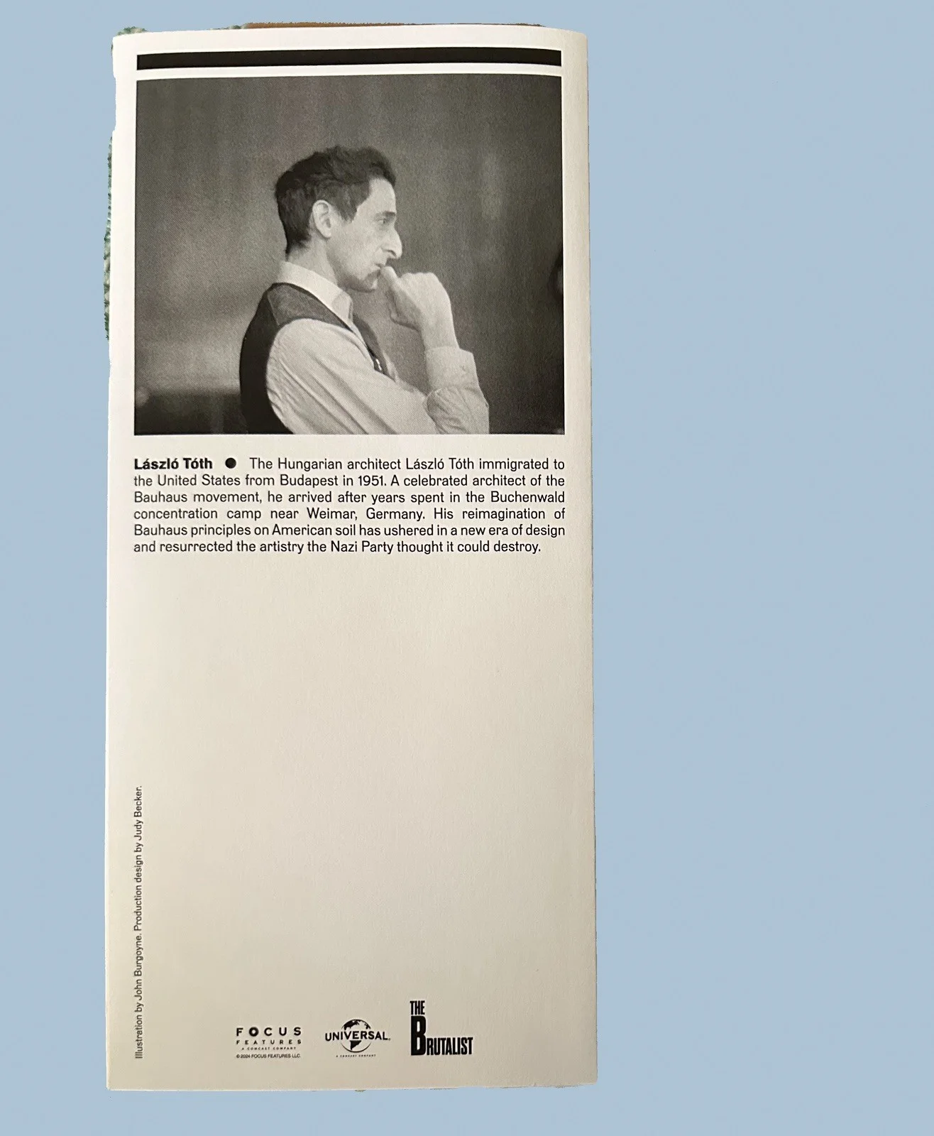 The Brutalist Promotional Cinema Set - Leaflet, 4x Postcards and Outer Sleeve, изображение 3