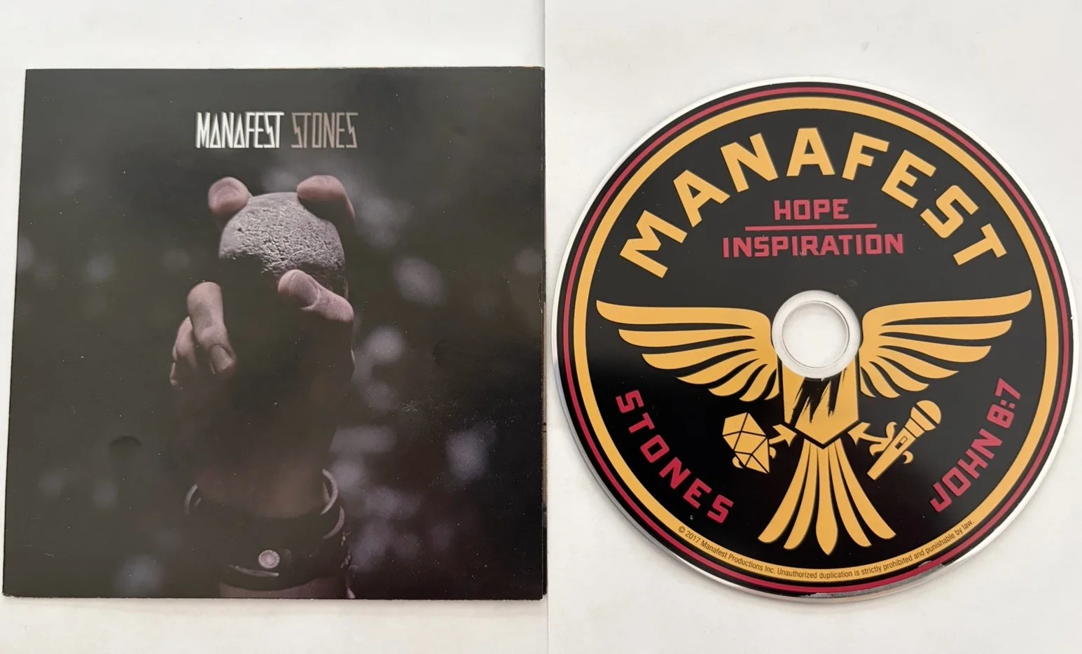 Manafest Stones CD 2017 Signed Autographed Full Band BEC Records Very Good, image 4