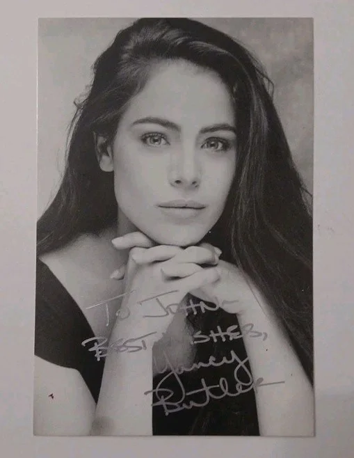 yancy butler — yancy butler signed 4" x 6" cardstock picture witchblade hard target actress