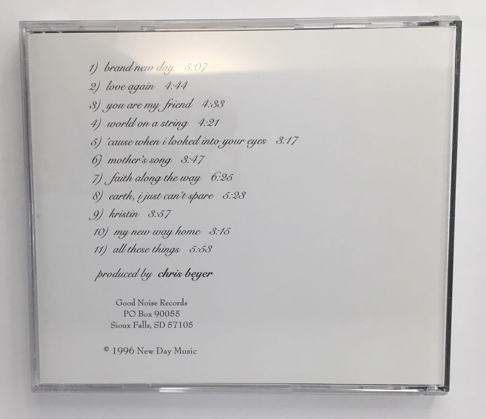 Chris Beyer Faith Along The Way Hand Signed Autographed CD, image 3
