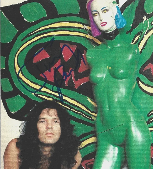 Jizzy Pearl of LOVE/HATE band hand SIGNED Mag Pinup Photo #2 COA Autographed, изображение 2