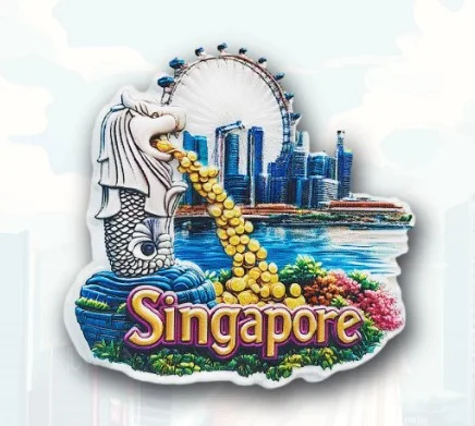 Singapore Merlion Refrigerator With 3D Magnetic Stickers As Travel Souvenirs, изображение 5