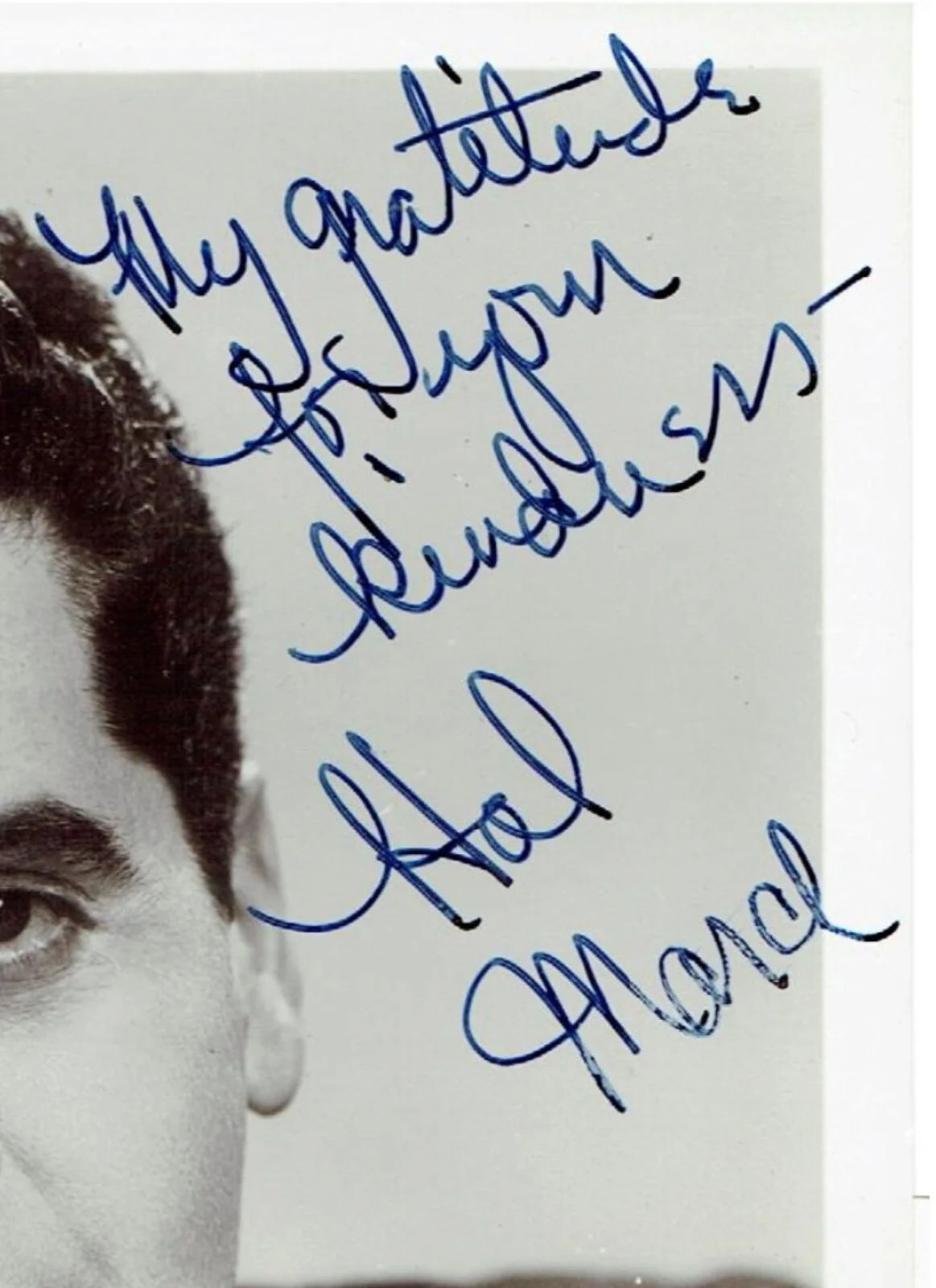 HAL MARCH — HAL MARCH SIGNED VINTAGE PHOTO "THE $64,000 QUESTION" COMEDIAN ACTOR DIED AGE 49, изображение 2