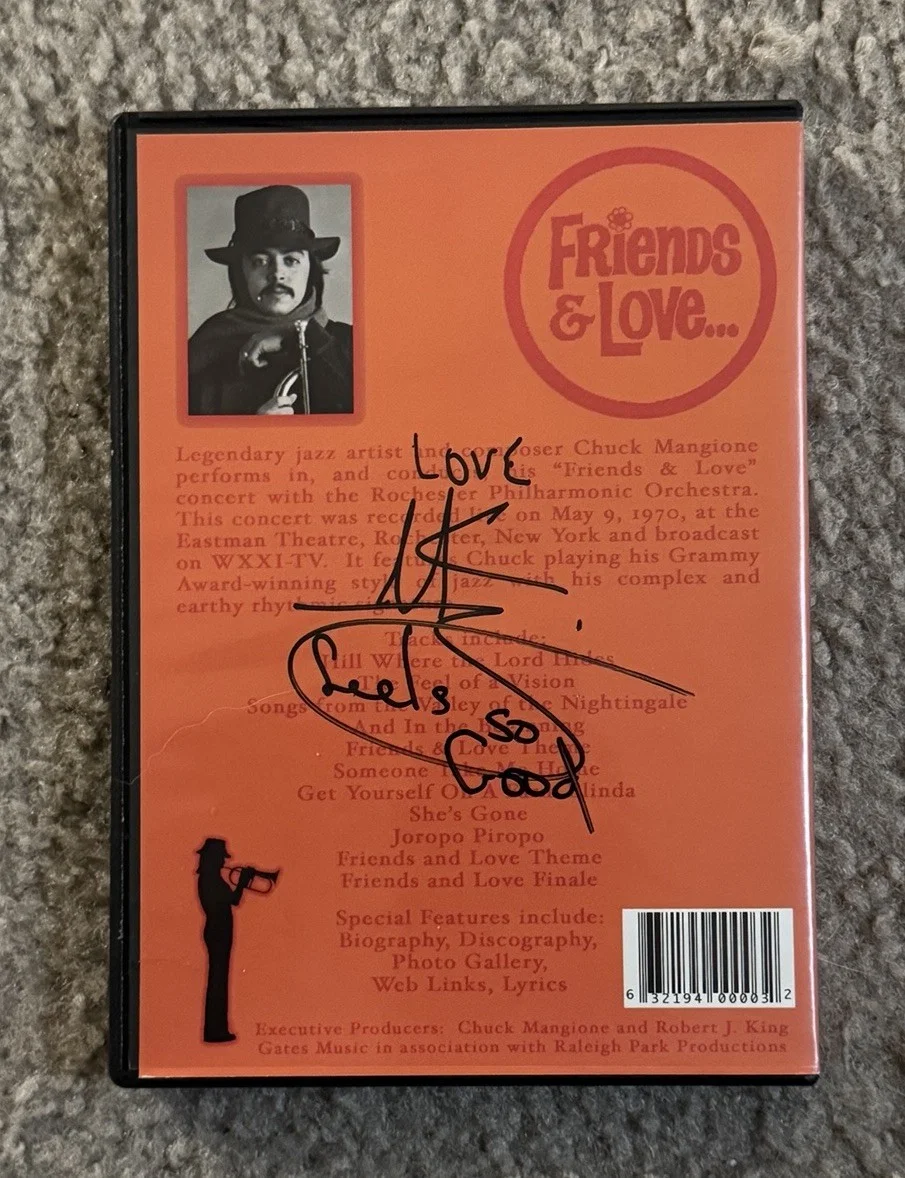 SIGNED Chuck Mangione Friends and Love Concert DVD with Original Ticket, изображение 2