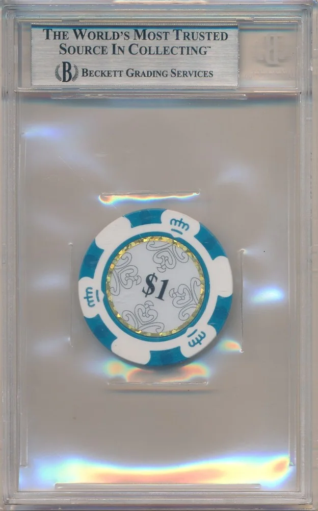 Charlie Sheen — CHARLIE SHEEN SIGNED AUTOGRAPH LAS VEGAS POKER CHIP BGS AUTHENTIC AUTO BAS SP B, изображение 2