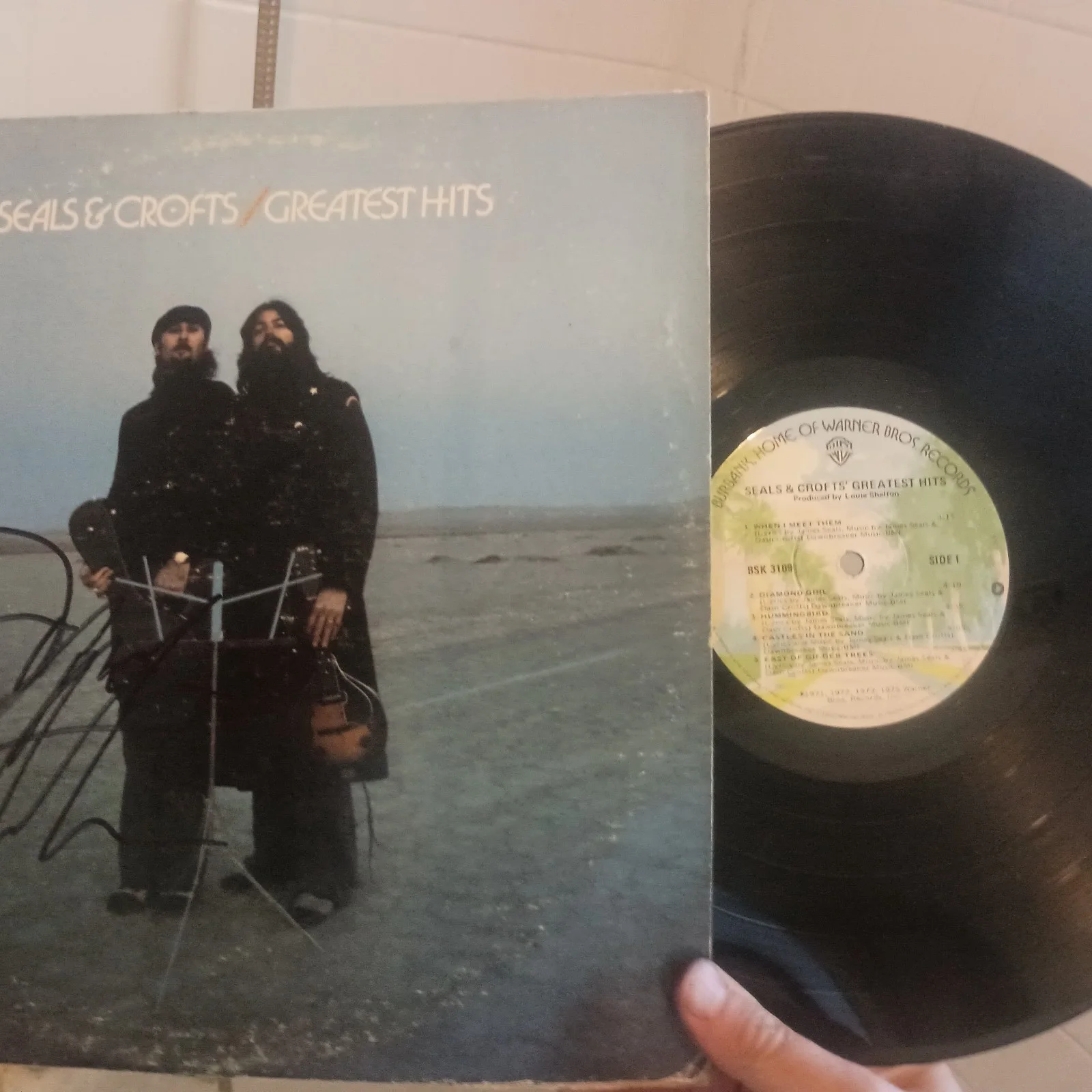 SIGNED SEALS & CROFTS ALBUM (SEALS & CROFTS GREATEST HITS, 1975) BY DASH!!, изображение 3